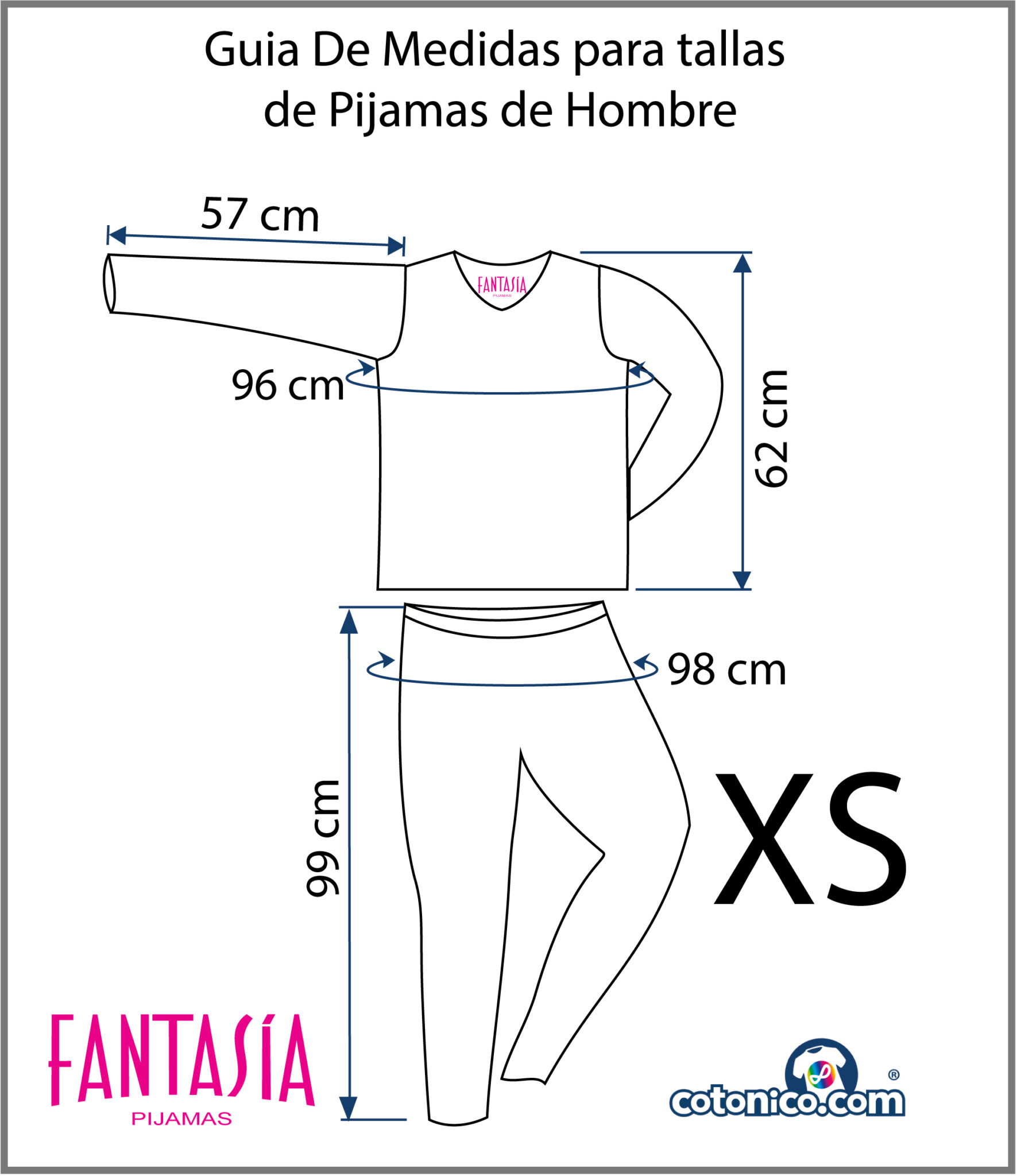 Guia-De-Tallas-Pijamas-De-Hombre-XS