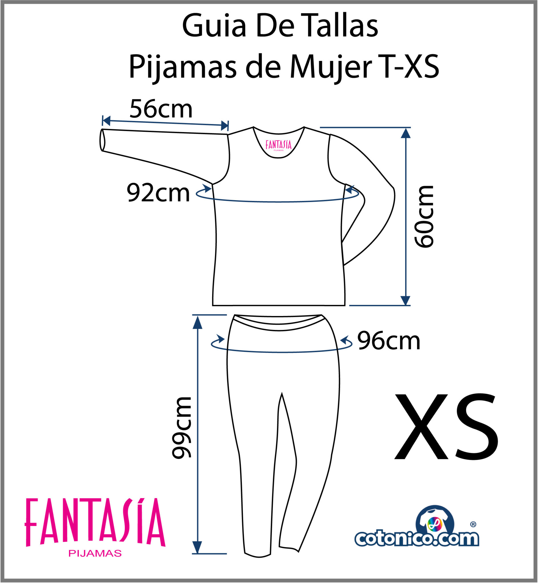 Guia-De-Tallas-Pijamas-De-Mujer-XS