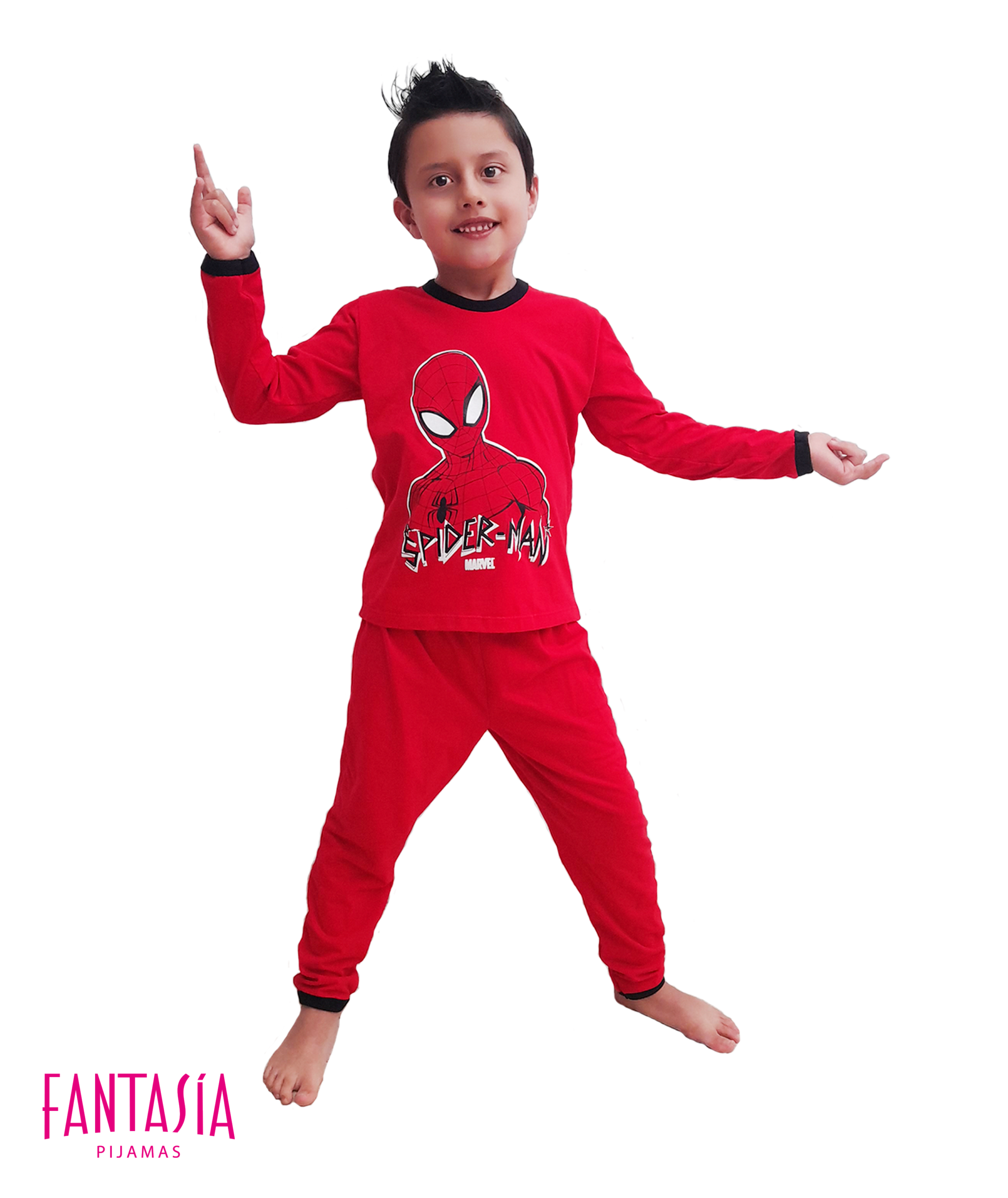 Pijama de Spider-Man roja de pantalón largo para niño - Ponemos la Fantasía!