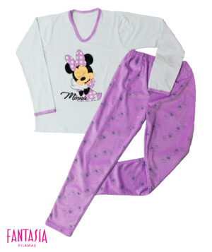 Pijama Para Mujer Minnie Piel de Durazno Morado