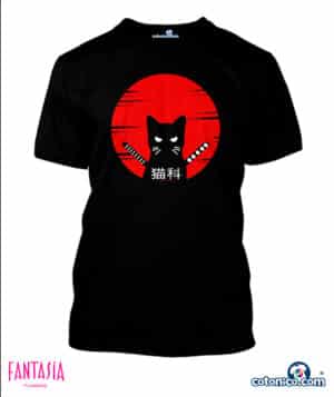 Camiseta Manga Corta para hombre Cat-Samurái
